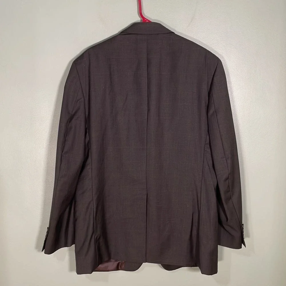 Lauren Ralph Lauren‎ Two Button 100% Wool Blazer Sports Coat Brown Mens Size 41R